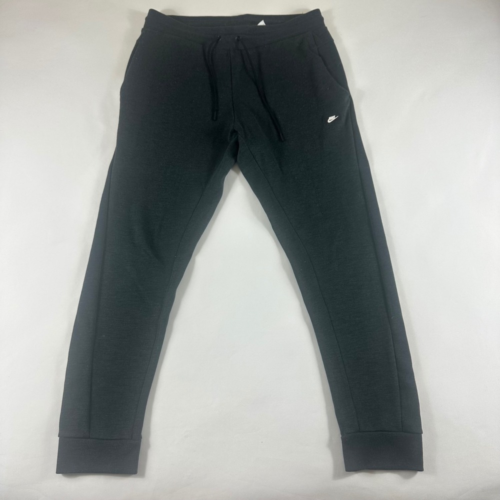 Nike Mens Large Sportswear Joggers Black Heather Fleece Sweatpants 928441-010